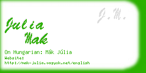 julia mak business card