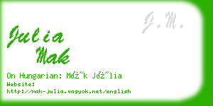 julia mak business card